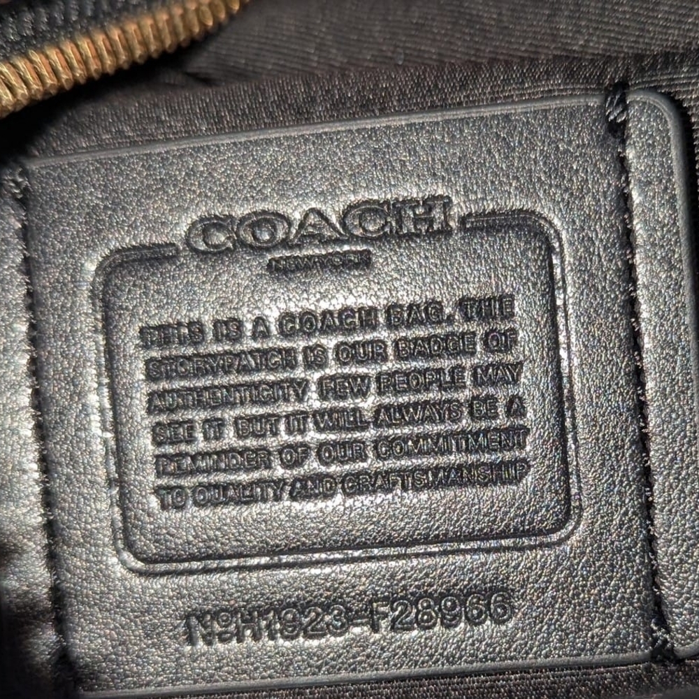 Coach Pebbled Black Leather Shoulder Bag - Picture 2 of 2
